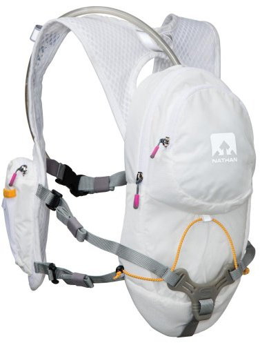 Nathan Trinkweste, Laufweste, 2 Liter, Trinkrucksack mit Beißventil, Smartphone-kompatible Tasche zur Aufbewahrung von wichtigen Gegenständen, speziell für Frauen entwickelt (sehr beerenfarben)