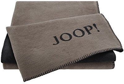 Joop! Plaid Decke Uni Doubleface Taupe-Anthrazit Baumwolle/Dralon, Maße: 200cm x 150cm, 631381