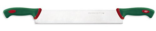 Sanelli Premana Professional Coltello Formaggio 2 Manici, Acciaio Inossidabile, Verde/Rosso, 139.0x3.0x6.0 cm