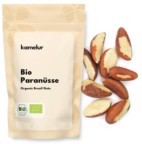 Kamelur Noci Del Brasile BIO Da Raccolta Selvatica, Noci Del Brasile Intere Dalla Bolivia, Naturali E Non Trattate 1 Kg (Confezione Da 1)
