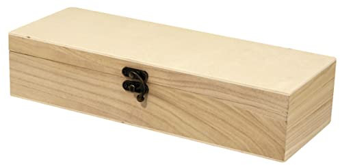 Rayher 62299000 Holz Boxen-Set quadratisch FSC MixCredit, 1 Box á 32x12x7cm/3 Boxen á 10x10x6cm