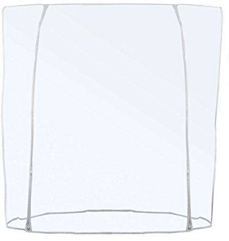 GERSO Transparente Abdeckhaube für Konfektionsständer - Doppel-Reißverschluss Länge 120/150/180cm (180cm)