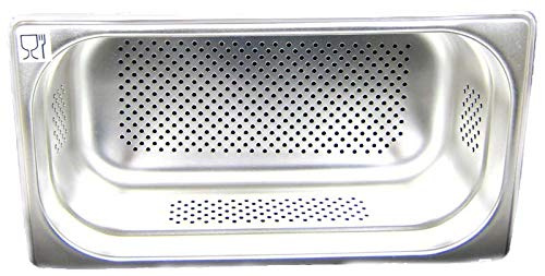 airbrush-city GN 1/3 Gastronormbehälter GN-Behälter Edelstahl 4 Liter Tiefe 100mm GELOCHT