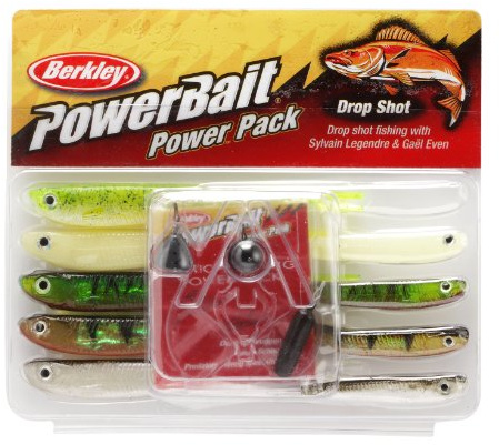 Berkley PowerBait Pro Pack Drop Shot; fiskesats med mjuka beten för sportfiskare som vill fiska abborre, gös och predator; inkluderar jigghuvuden, krokar och mjuka beten, varierad, assorterad