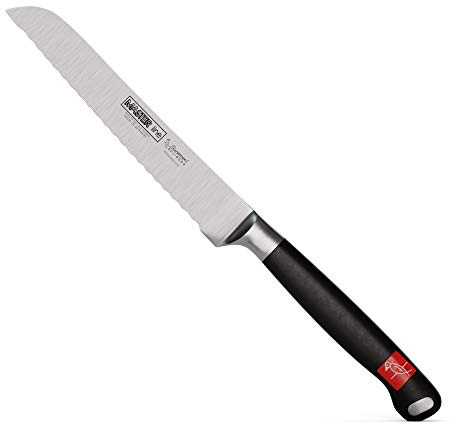 Burgvogel Solingen Brötchenmesser Solingen geschmiedet, 13 cm, Master Line, rostfrei, schwarz, spülmaschinenfest, 6750.951.13.2