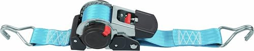 Connex Zurrgurt - Einteilig - 4,5 m x 50 mm - 1500 kg maximale Belastbarkeit - Aufrollautomatik - Mit Spannratsche & Spitzhaken - Aus Polyester / Spanngurt / Ladungssicherung / Ratschengurt / DY270624