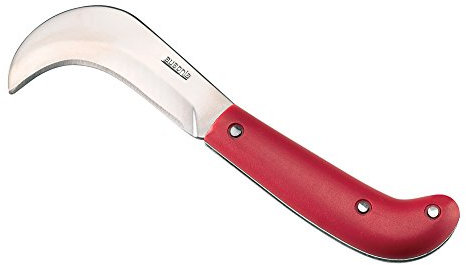 AUSONIA 33020 - Guadaña para jardinería, Color Rojo cm 18, Hoja 7,5 cm