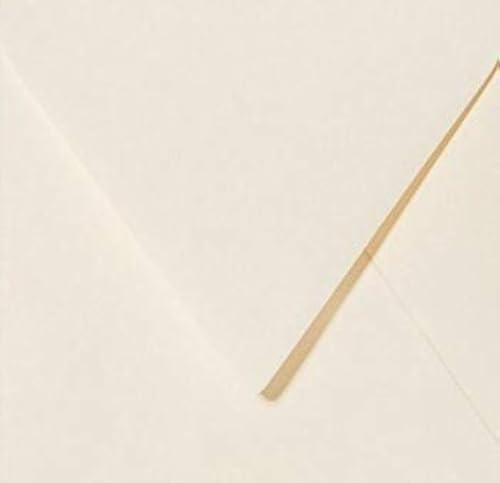 25 Quadratische Briefumschläge 12,5 x 12,5 cm 125 x 125 mm Zart Creme Verschluss: feuchtklebend Grammatur: 120 g/m²