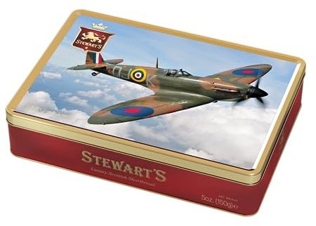 Stewart's - Classic Spitfire Shortbread Gifting Tin (150g) - Traditionally Made Luxury Scottish Shortbread, Delicious Melt-In-Mouth Biscuits, Ideal Collectable Treat to Share, 40 Years Heritage