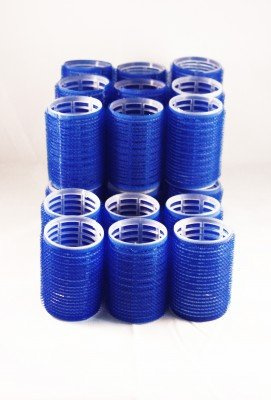 SPARPAKET! 24 x Lockenwickler Haftwickler selbsthaftend Ø 40mm in blau