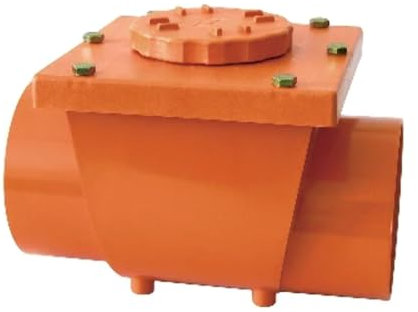 Valvola antiriflusso in PVC rosso 125mm per tubi di scarico