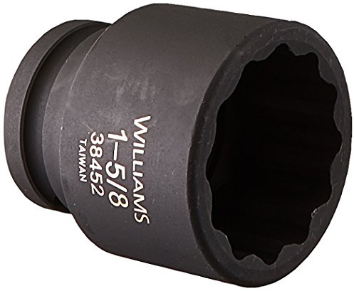 Williams 38452 3/4-Inch Drive 1-5/8-Inch Standard Impact Socket, 12-Point