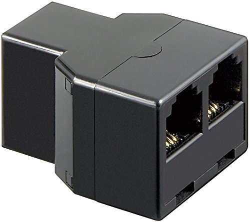 5er Set goobay T-Adapter (2X RJ11 Buchse auf RJ11 Buchse) schwarz