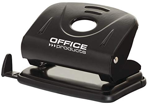 OFFICER PRODUCTS 18052211-05 Locher/bis 25 Blätter/Mechanismus und Gehäuse aus Metall/Kunststoffarm (ABS)/ Farbe: schwarz/Rutschfeste Kunstsoffkappe für den Boden