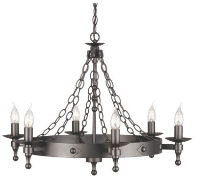 Elstead Lighting Wandleuchte Lampe Klassisch Eisen B 30,5 cm Flurlampe Wohnzimmerleuchte Graphit
