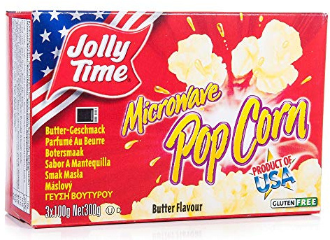 Jolly Time Popcorn Butter Mikrowellenpopcorn mit Butter-Geschmack, 300 g