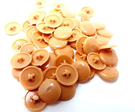 Plastic BEECH Press-Fit Pozi Screw Head Covers Caps, pack of 50