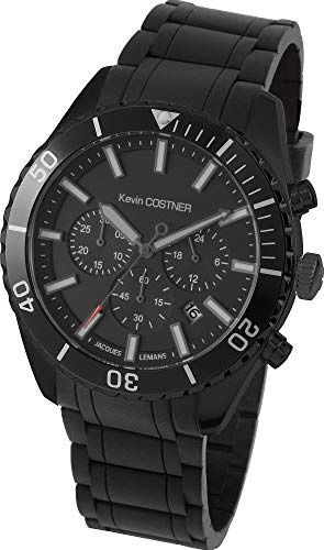 Jacques Lemans Unisex-Uhr Chronograph Quarz mit Kautschukarmband – KC-104B