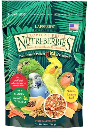 Lafeber Parrot Tropical Nutriberries - Snack tropicale per pappagalli (300g) (Multicolore)