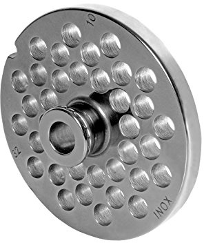 Inox Foro Disco con mozzo GR. 32 – 10,0 mm Foro – per tritacarne con misura 32
