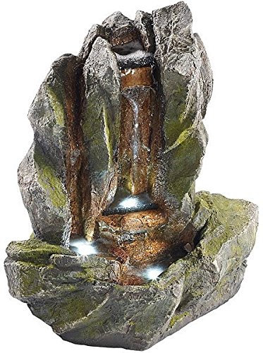 infactory Fontaine dambiance avec LED et Pompe - Brèche de Roche