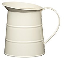 KitchenCraft Living Nostalgia Small Metal Jug, 1.1 L (2 Pints) - Antique Cream