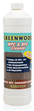 Greenwood WPC & BPC Reiniger mit Pflege - Reinigungsmittel & Pflegemittel - Konzentrat - Reinigen & Pflegen von Terrassen-Dielen - pH Neutral -