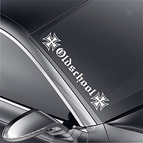 Aufgeklebt Oldschool Frontscheibenaufkleber Aufkleber Tuning Turbo Dapper Heckscheibe RS