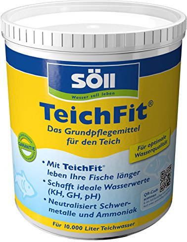 Söll 81794 TeichFit, 1 kg - Grundpflegemittel, Teich Wasseraufbereiter, Stabilisator für Teichwasser im Gartenteich Fischteich Koiteich Schwimmteich