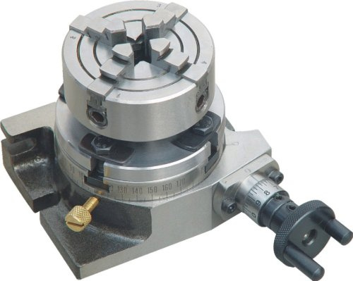 Mini-Rundteiltisch 100mm mit Vierbackenfutter und Reitstock