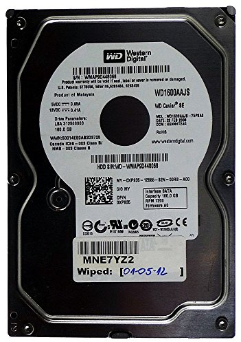 Western Digital WD1600AAJB 160GB interne Festplatte (8,9 cm (3,5 Zoll) Festplatte intern 7200rpm 8MB PATA/IDE) blau