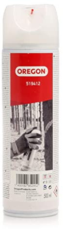 Oregon Spray de Pintura Forestal Blanco, 500ml, Marcador Temporal, Hasta 2 Años, Secado Rápido (519412)