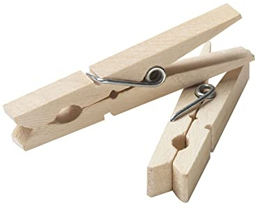 Household Essentials Classic Birchwood Clothespins, Bag of 96