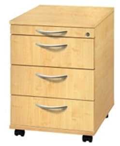 Rollcontainer 58cm 3Schübe Schloß BM Ahorn Büroschrank Rollschrank