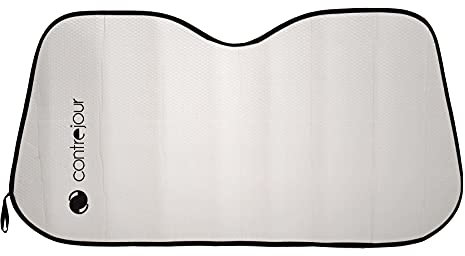 Contrejour 463604 Pare-Soleil Voiture Avant, Aluminium Isolant M, 120 x 60 cm, Blanc