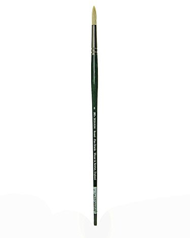 Winsor & Newton 5975706 Winton rund pensel nr 6–7 mm, för oljefärg, akrylfärg och alkydfärg