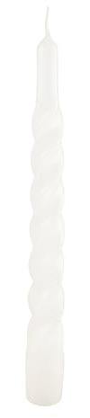 Cereria di Giorgio Risthò set med 6 st lackerade vridna ljus, 2,2 x 2,2 x 21 cm, vit