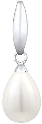 Nenalina Tropfen Anhänger für Damen Kette oder Halskette mit Perle in 925 Sterling Silber 726102-046