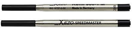 Xezo Stifte Speedmaster Medium Ersatzminen für Kugelschreiber, 2 Stück, schwarz Tinte (BlackÂ 900–1â ballpointâ Nachfüller)