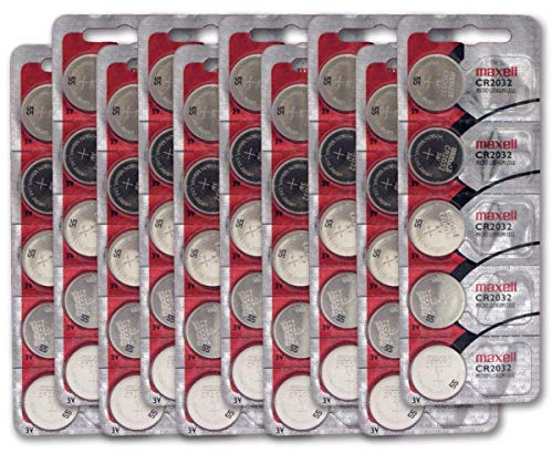 CR2032 3V Micro Lithium coin Cell Battery Maxell Original Hologram pack CR-2032 - 50 Pack