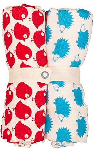 loud + proud Unisex Baby Halstuch Spucktuch im, 2er Pack, Animalprint