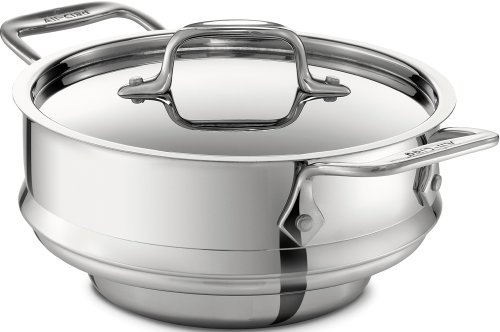 All-Clad Pot All Purpose Steamer with lid, Stainless Steel, Silver, 3 Quart
