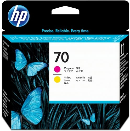 HP 70 (C9406A) Original Druckkopf für DesignJet, Magenta/Gelb