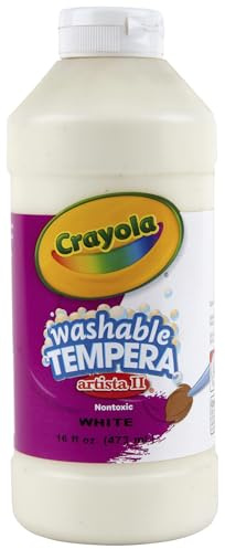 Artista II Washable Tempera Paint, White, 16 oz