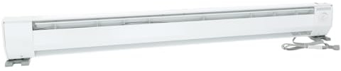 KING KP1215-ECO Dual-wattage Portable Baseboard Heater 750/1500W, 120V, White