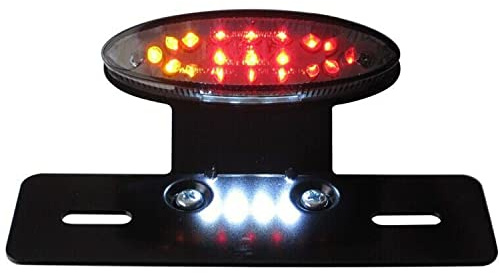 Alchemy Parts universell E-geprüft LED Stop/Heckleuchte mit eingebautem Blinker/Signale Turn, rauchglas und Metall Halterung für Motorräder Projekt individuelle