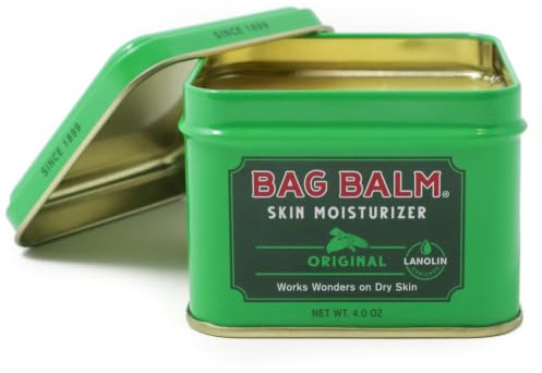 Bag Balm Vermont's Original Skin Moisturizer - Full Body Hydrating Skin Care: Dry Hands, Lips, Face, Feet & More - Unscented, Cruelty & Paraben Free - Day & Night, Men & Women (4oz Tin, Made in USA)