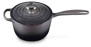 Le Creuset LS2518-167FSS Signature - Cacerola de hierro fundido esmaltado, 1-3/4 cuartos de galón, ostra