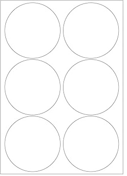 MADE IN GERMANY 60 Etiketten selbstklebend rund 95 mm weiß permanent klebend auf Bogen A4 (10 Bögen x 6 Etik.) CS Label – Universaletiketten zum Beschriften und Bedrucken