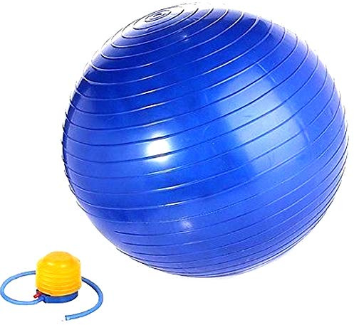 Kemket Massage Yoga Boule d'exercice, 65 cm/85 cm Yoga Sport Boule Sensorielle de massage Trigger Point pour Full Body Muscle réflexologie, boule de yoga anti-explosion, fitness yoga Ball également pour femme enceinte, bleu